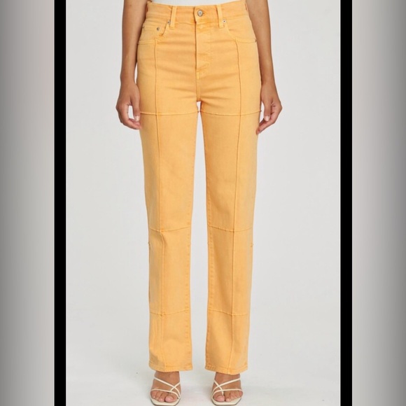 pistola Denim - pistola Straight Leg Jeans in Peach orange/nectar